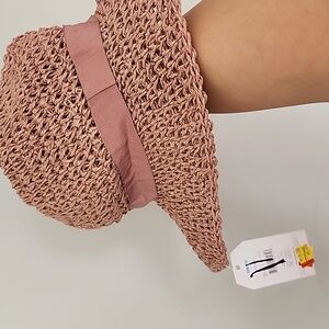 Time and tru straw beach hat